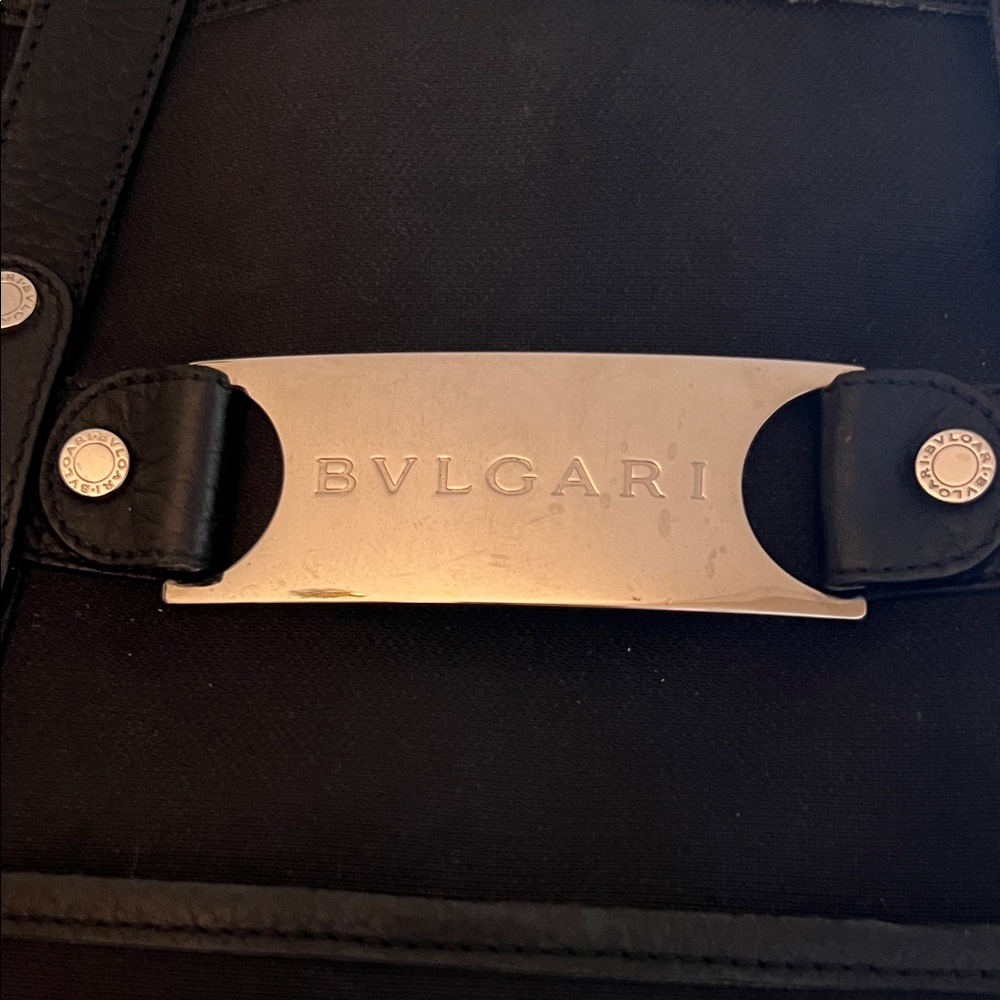 Bvlgari Black Tote with Silver Accents - Picture 2 of 10